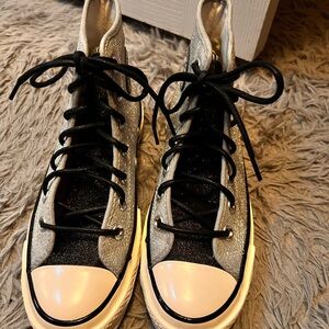 Converse Silver Glitter High-Tops
